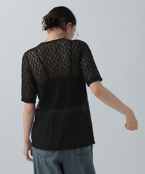 LEPSIM(レプシィム)の「ストレッチレース5分袖カーディガン 708151(カーディガン/ボレロ・レディース・オフホワイト/ブルー/アイボリー/ブラック・FREE)」の16枚目の写真