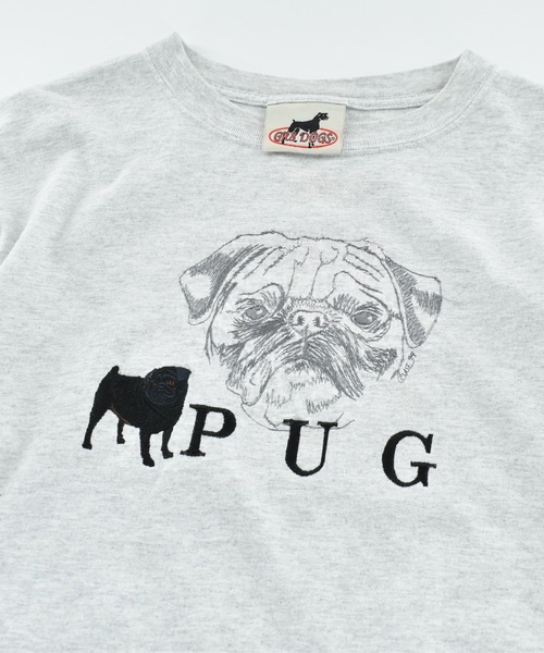 VINTAGE(ヴィンテージ)の「【USED】90’s GR8 DOGS “PUG” アニマルTシャツ(Tシャツ/カットソー・メンズ・グレー・MEDIUM)」の2枚目の写真