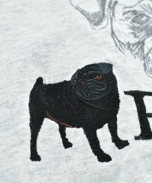 VINTAGE(ヴィンテージ)の「【USED】90’s GR8 DOGS “PUG” アニマルTシャツ(Tシャツ/カットソー・メンズ・グレー・MEDIUM)」の4枚目の写真