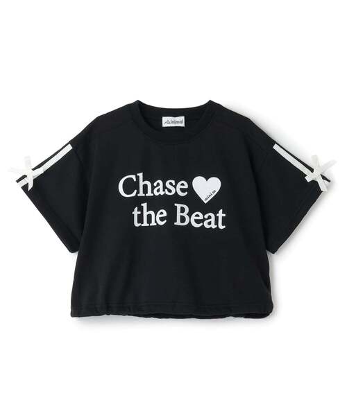 minimal(ミニマル)の「【接触冷感】袖リボン半袖Tシャツ(Tシャツ/カットソー・キッズ・サックスブルー/オフホワイト/ブラック/ピンク・130cm/110cm/100cm/90cm/140cm/120cm)」の2枚目の写真