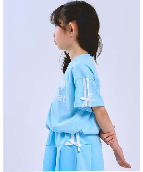 minimal(ミニマル)の「【接触冷感】袖リボン半袖Tシャツ(Tシャツ/カットソー・キッズ・サックスブルー/オフホワイト/ブラック/ピンク・130cm/110cm/100cm/90cm/140cm/120cm)」の21枚目の写真