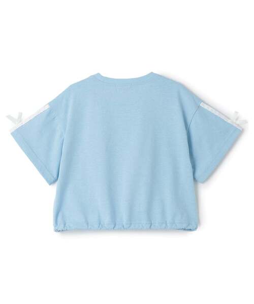 minimal(ミニマル)の「【接触冷感】袖リボン半袖Tシャツ(Tシャツ/カットソー・キッズ・サックスブルー/オフホワイト/ブラック/ピンク・130cm/110cm/100cm/90cm/140cm/120cm)」の12枚目の写真