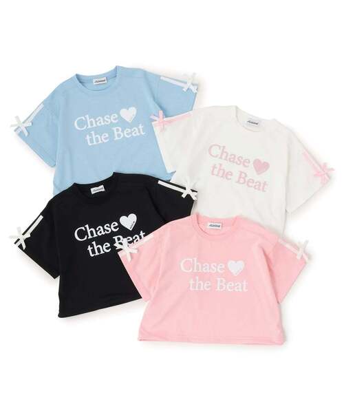 minimal(ミニマル)の「【接触冷感】袖リボン半袖Tシャツ(Tシャツ/カットソー・キッズ・サックスブルー/オフホワイト/ブラック/ピンク・130cm/110cm/100cm/90cm/140cm/120cm)」の5枚目の写真