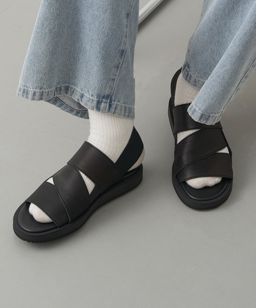 PADRONE(パドローネ)の「【PADRONE】COMBINATION STRAP SANDALS with Vibram TK2308-3208-26A(サンダル・メンズ・ブラック・42/41/40)」の1枚目の写真