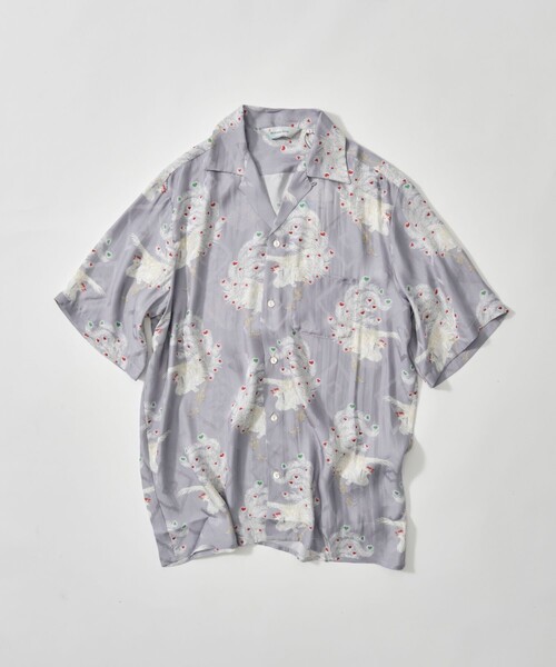 NIPOALOHA(ニポアロハ)の「【NIPOALOHA/二ポアロハ】SILK CUPRO SHORT SLEEVE ALOHA SHIRT〈PHOENIX / LIGHT PERPLE〉(シャツ/ブラウス・メンズ・グレー・L/M/S)」の4枚目の写真