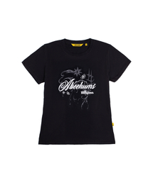 シューティングスター ロゴ スリムフィット 半袖Tシャツ ABH355-111 ブラック