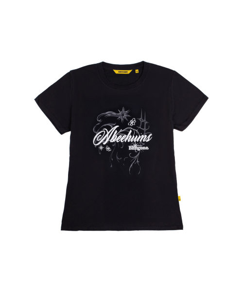 ABEEHUMS(アビハムズ)の「シューティングスター ロゴ スリムフィット 半袖Tシャツ ABH355-111 ブラック(Tシャツ/カットソー・レディース・その他・SMALL/MEDIUM)」の2枚目の写真