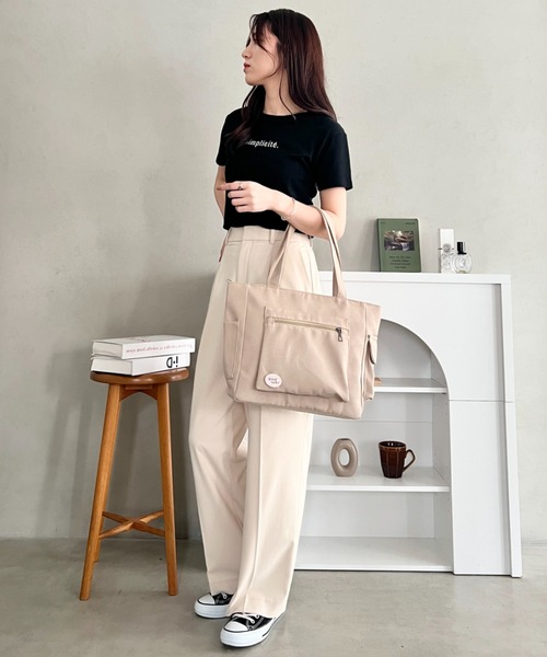 wears(ウェアーズ)の「シンプルキャンバストートバッグ(トートバッグ・レディース・ベージュ/グリーン/アイボリー/ブラック・FREE)」の21枚目の写真