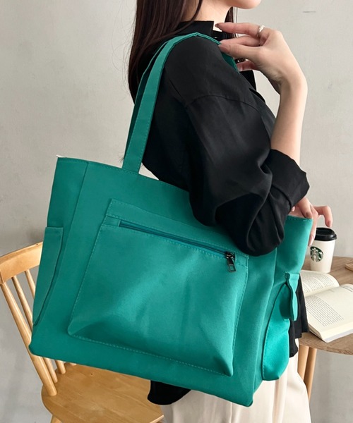 wears(ウェアーズ)の「シンプルキャンバストートバッグ(トートバッグ・レディース・ベージュ/グリーン/アイボリー/ブラック・FREE)」の22枚目の写真