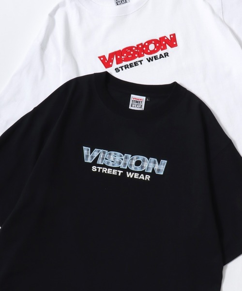 VISION STREET WEAR（ヴィジョンストリートウェア）の「VISION STREET WEAR/ヴィジョンストリートウェア オーバーサイズ 総柄ロゴ刺繍 半袖Tシャツ/レディース メンズ（Tシャツ/カットソー・メンズ・ホワイト系その他2/ホワイト系その他/ブラック系その他2/ブラック系その他・L/LL/M）」の4枚目の写真