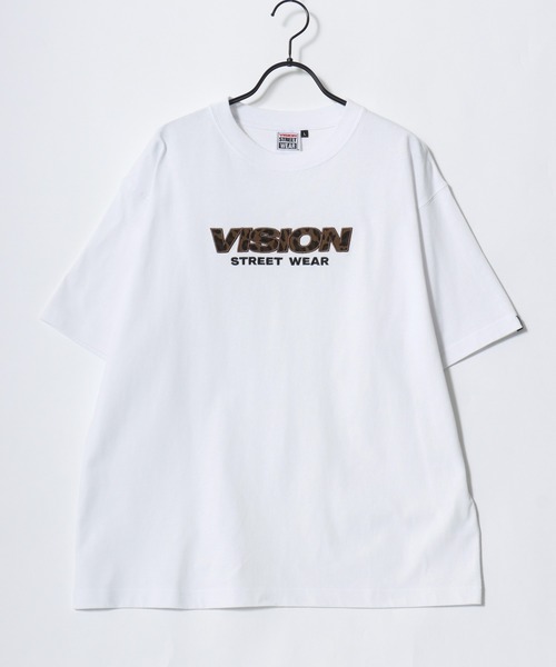 VISION STREET WEAR（ヴィジョンストリートウェア）の「VISION STREET WEAR/ヴィジョンストリートウェア オーバーサイズ 総柄ロゴ刺繍 半袖Tシャツ/レディース メンズ（Tシャツ/カットソー・メンズ・ホワイト系その他2/ホワイト系その他/ブラック系その他2/ブラック系その他・L/LL/M）」の9枚目の写真