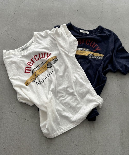 CANAL JEAN(キャナルジーン)の「Lakey Park mercury スラブTシャツ(Tシャツ/カットソー・レディース・ネイビー/ホワイト・ONE SIZE)」の4枚目の写真