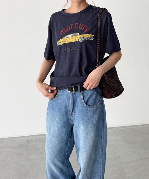 CANAL JEAN(キャナルジーン)の「Lakey Park mercury スラブTシャツ(Tシャツ/カットソー・レディース・ネイビー/ホワイト・ONE SIZE)」の12枚目の写真