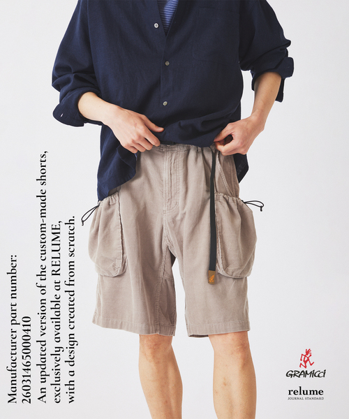 Gramicci(グラミチ)の「GRAMICCI / グラミチ 別注 サマーコーデュロイ カーゴ ショーツ(その他パンツ・メンズ・ブラック/パープル/イエロー/モスグリーン/モカ・MEDIUM/LARGE)」の2枚目の写真