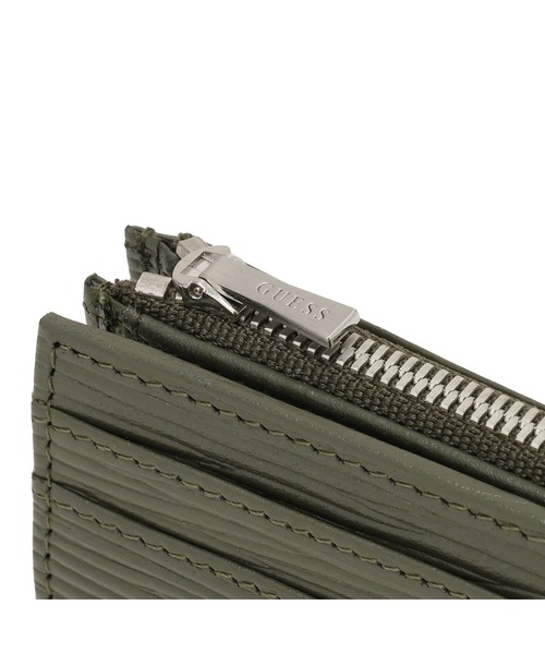 Guess（ゲス）の「MILANO Bifold Zip 財布 カードケース（財布・メンズ・オリーブ/ブラック・ONE SIZE）」の9枚目の写真