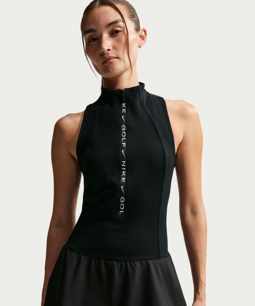 NIKE(ナイキ)の「ナイキ テーラード パフォーマンス ウィメンズ Dri-FIT ゴルフ ジャンプスーツ / Nike Tailored Performance Women's Dri-FIT Golf Jumpsuit IV5088-010 Black(ワンピース・レディース・ブラック・XS/XL/S/M/L)」の3枚目の写真
