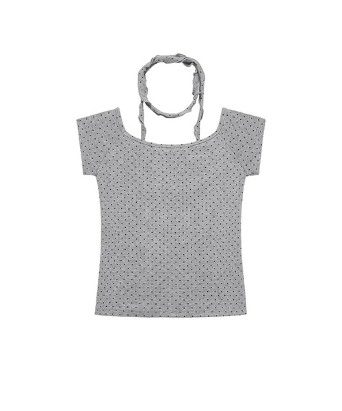 Midnight Move(ミッドナイトムーブ)の「Midnight Move/オフショルドットトップス(Tシャツ/カットソー・レディース・ホワイト/グレー/ネイビー・FREE)」の21枚目の写真