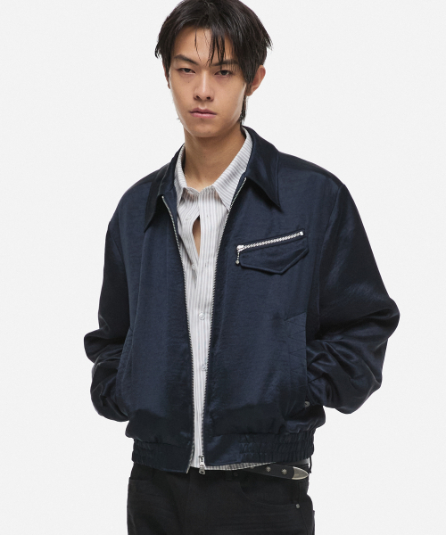 DNSR(ディーエヌエスアール)の「ドレープクロップブルゾンネイビー(ブルゾン・メンズ・その他・X-LARGE/MEDIUM/LARGE)」の3枚目の写真