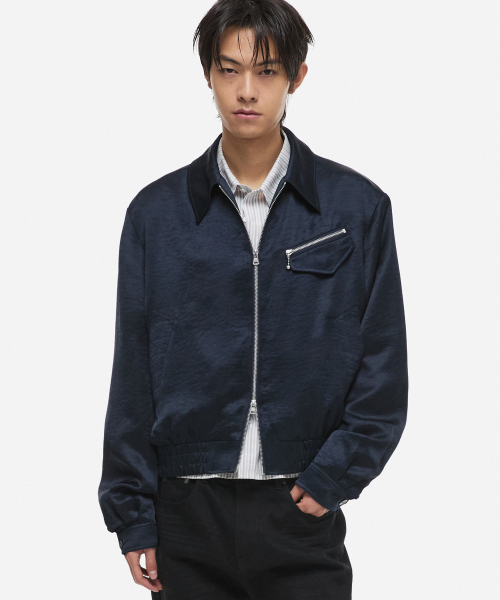 DNSR(ディーエヌエスアール)の「ドレープクロップブルゾンネイビー(ブルゾン・メンズ・その他・X-LARGE/MEDIUM/LARGE)」の4枚目の写真