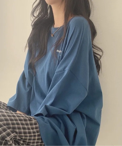 HAILY(ヘイリー)の「ロゴプリントビッグサイジング半袖Tシャツ(Tシャツ/カットソー・レディース・ライトグレー/ブルー/ホワイト・FREE)」の16枚目の写真