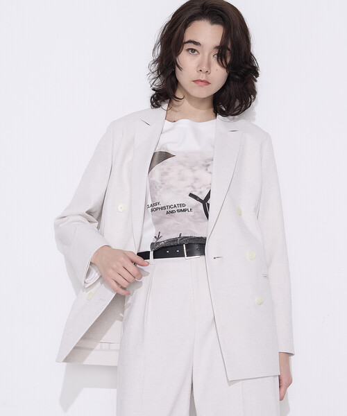 COMME CA(コムサ)の「〔 TALLサイズ 〕 ドライオックス ジャケット(セットアップ・レディース・キナリ/ブルー・15号)」の1枚目の写真