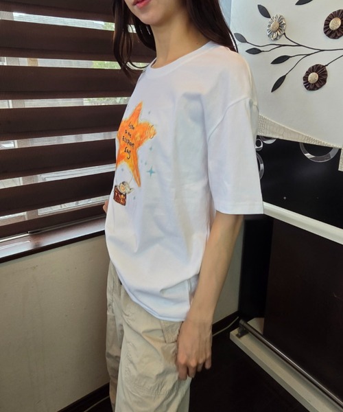 ｔｏｌｅｎｅ（トレネ）の「水彩タッチ スターバルーン×エレファント グラフィックTシャツ（Tシャツ/カットソー・レディース・ネイビー/ホワイト・FREE）」の21枚目の写真
