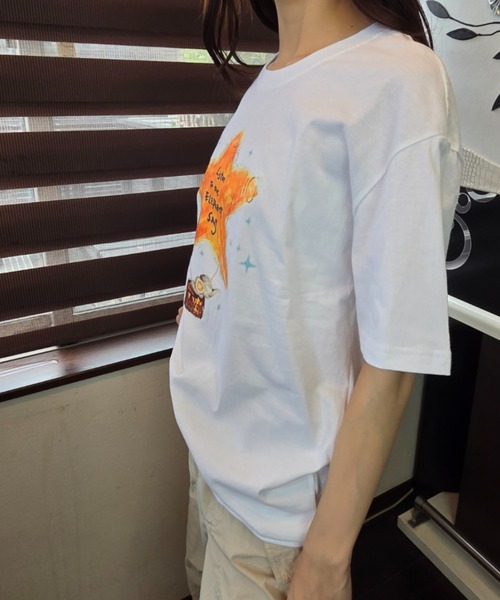 ｔｏｌｅｎｅ（トレネ）の「水彩タッチ スターバルーン×エレファント グラフィックTシャツ（Tシャツ/カットソー・レディース・ネイビー/ホワイト・FREE）」の22枚目の写真