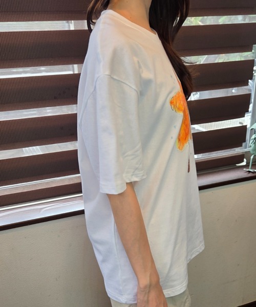 ｔｏｌｅｎｅ（トレネ）の「水彩タッチ スターバルーン×エレファント グラフィックTシャツ（Tシャツ/カットソー・レディース・ネイビー/ホワイト・FREE）」の17枚目の写真