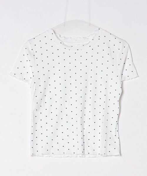 tinkerend(ティンカーエンド)の「Mellow Frill Mini T-shirt / メロウフリルミニTシャツ(Tシャツ/カットソー・レディース・ホワイト・FREE)」の7枚目の写真
