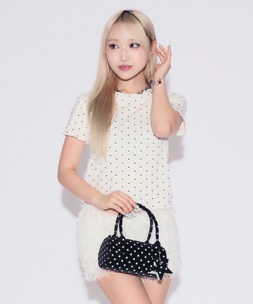 tinkerend(ティンカーエンド)の「Mellow Frill Mini T-shirt / メロウフリルミニTシャツ(Tシャツ/カットソー・レディース・ホワイト・FREE)」の20枚目の写真
