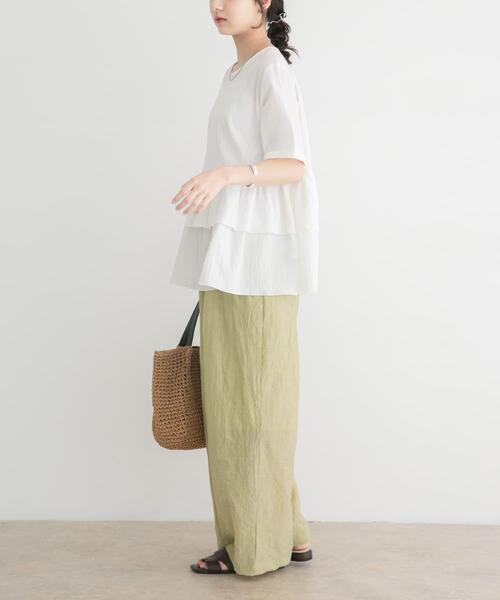 ITEMS URBANRESEARCH(アイテムズ アーバンリサーチ)の「サッカーフリルブラウス(シャツ/ブラウス・レディース・ブラック/ブルー・FREE)」の7枚目の写真