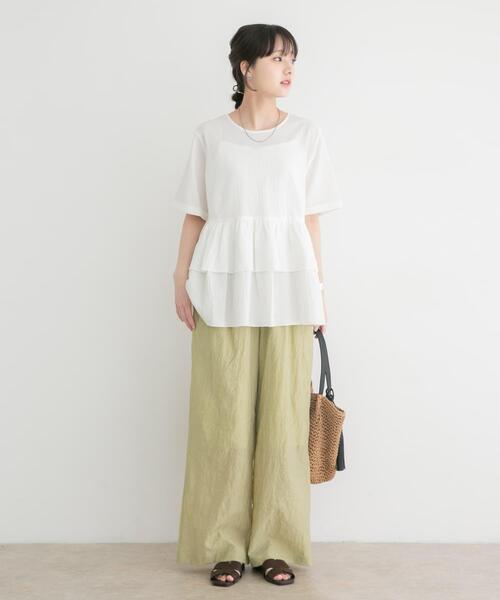 ITEMS URBANRESEARCH(アイテムズ アーバンリサーチ)の「サッカーフリルブラウス(シャツ/ブラウス・レディース・ブラック/ブルー・FREE)」の8枚目の写真