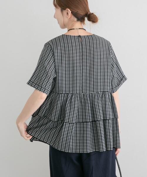 ITEMS URBANRESEARCH(アイテムズ アーバンリサーチ)の「サッカーフリルブラウス(シャツ/ブラウス・レディース・ブラック/ブルー・FREE)」の14枚目の写真