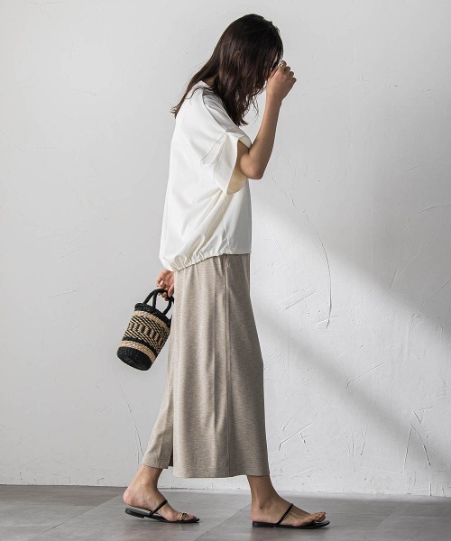 MAYSON GREY(メイソングレイ)の「クラシックスムースドロストプルオーバー(Tシャツ/カットソー・レディース・ライトグレー/チャコールグレー/ホワイト・M)」の8枚目の写真