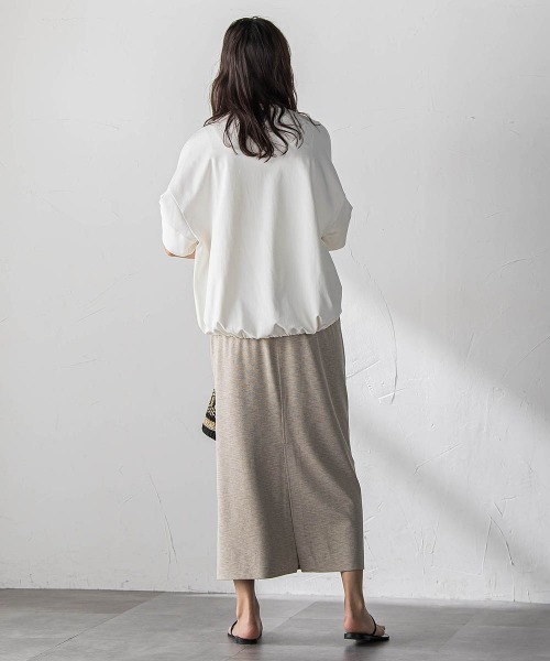 MAYSON GREY(メイソングレイ)の「クラシックスムースドロストプルオーバー(Tシャツ/カットソー・レディース・ライトグレー/チャコールグレー/ホワイト・M)」の7枚目の写真