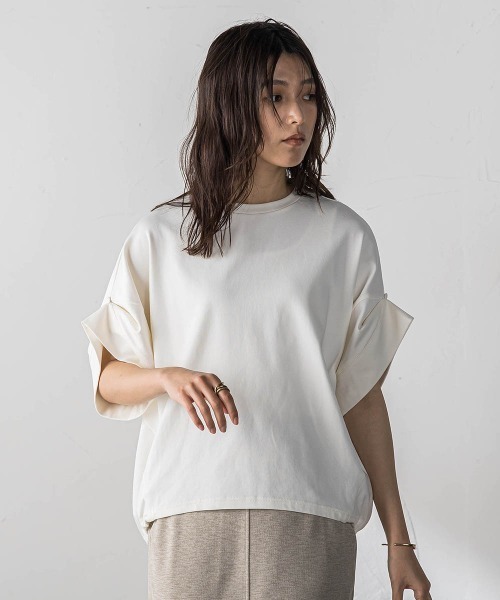 MAYSON GREY(メイソングレイ)の「クラシックスムースドロストプルオーバー(Tシャツ/カットソー・レディース・ライトグレー/チャコールグレー/ホワイト・M)」の11枚目の写真