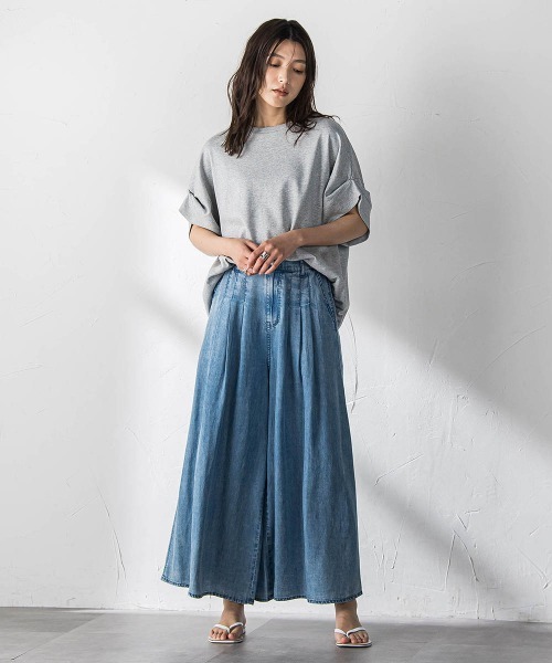 MAYSON GREY(メイソングレイ)の「クラシックスムースドロストプルオーバー(Tシャツ/カットソー・レディース・ライトグレー/チャコールグレー/ホワイト・M)」の21枚目の写真