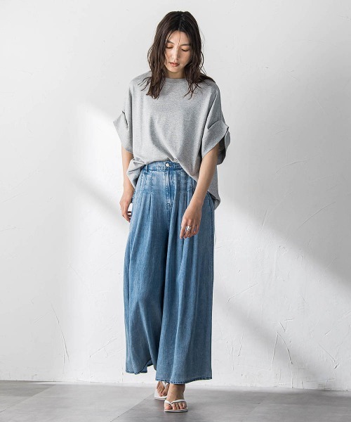 MAYSON GREY(メイソングレイ)の「クラシックスムースドロストプルオーバー(Tシャツ/カットソー・レディース・ライトグレー/チャコールグレー/ホワイト・M)」の20枚目の写真