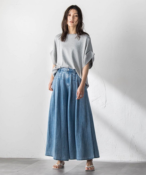 MAYSON GREY(メイソングレイ)の「クラシックスムースドロストプルオーバー(Tシャツ/カットソー・レディース・ライトグレー/チャコールグレー/ホワイト・M)」の19枚目の写真