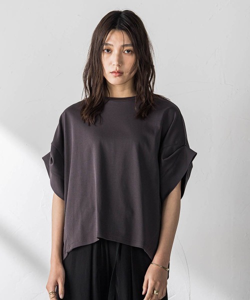 MAYSON GREY(メイソングレイ)の「クラシックスムースドロストプルオーバー(Tシャツ/カットソー・レディース・ライトグレー/チャコールグレー/ホワイト・M)」の18枚目の写真