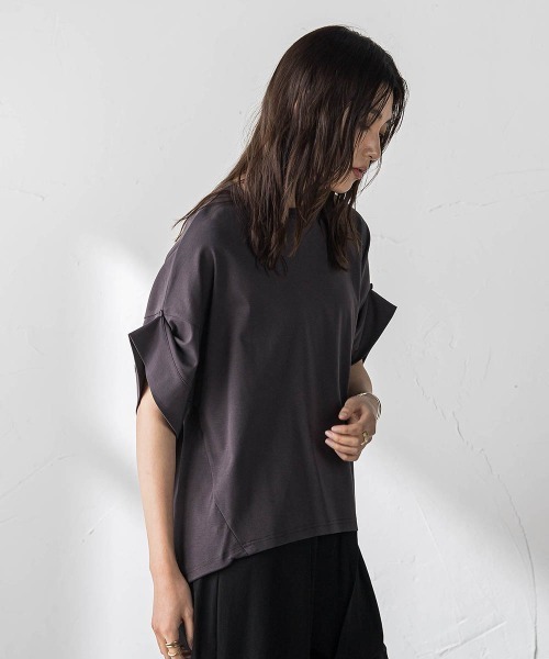MAYSON GREY(メイソングレイ)の「クラシックスムースドロストプルオーバー(Tシャツ/カットソー・レディース・ライトグレー/チャコールグレー/ホワイト・M)」の16枚目の写真