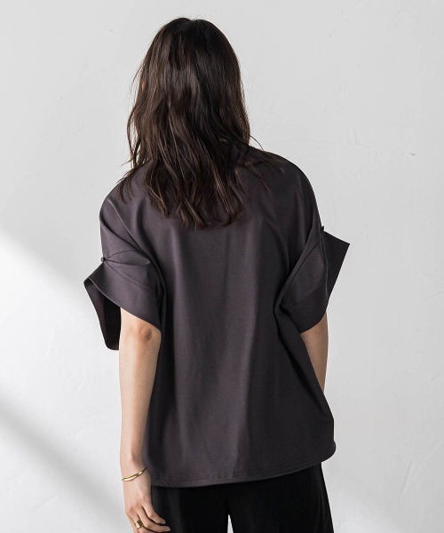 MAYSON GREY(メイソングレイ)の「クラシックスムースドロストプルオーバー(Tシャツ/カットソー・レディース・ライトグレー/チャコールグレー/ホワイト・M)」の15枚目の写真