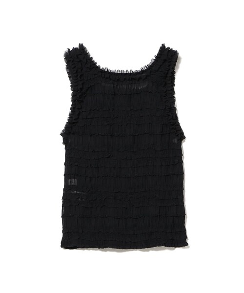 Ray BEAMS(レイビームス)の「シフォン シャーリング タンクトップ(シャツ/ブラウス・レディース・オフホワイト/ブラック・ONE SIZE)」の11枚目の写真