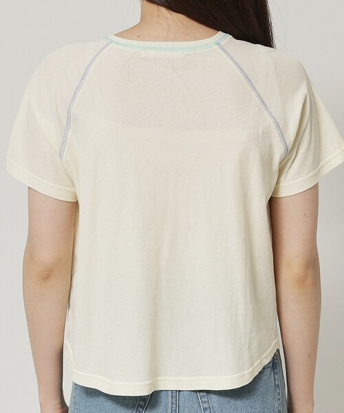 ALL NEW MART（オールニューマート）の「リングドットステッチトップス（Tシャツ/カットソー・レディース・チャコールグレー/パープル/ライトイエロー系・00）」の9枚目の写真