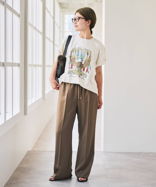 Spick & Span(スピックアンドスパン)の「ソフトタッチイージースラックスパンツ(スラックス・レディース・ネイビー/ベージュ/キャメル・38/36/40/34)」の5枚目の写真