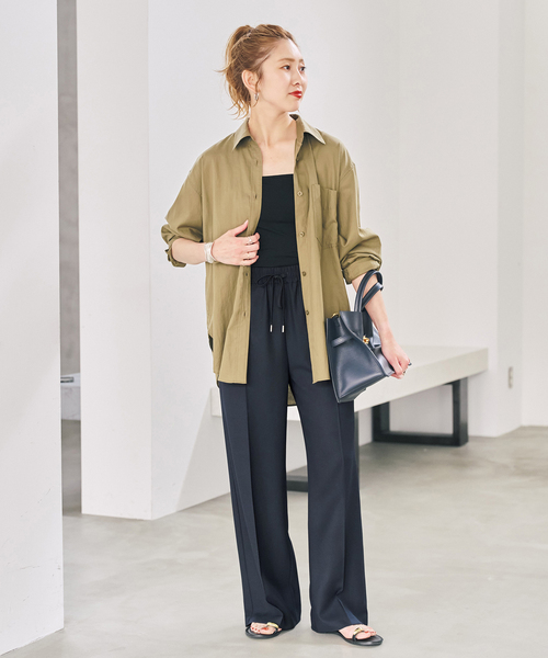 Spick & Span(スピックアンドスパン)の「ソフトタッチイージースラックスパンツ(スラックス・レディース・ネイビー/ベージュ/キャメル・38/36/40/34)」の10枚目の写真