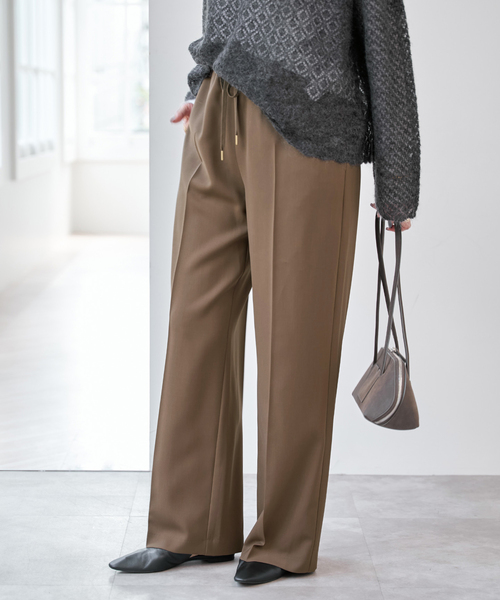 Spick & Span(スピックアンドスパン)の「ソフトタッチイージースラックスパンツ(スラックス・レディース・ネイビー/ベージュ/キャメル・38/36/40/34)」の12枚目の写真
