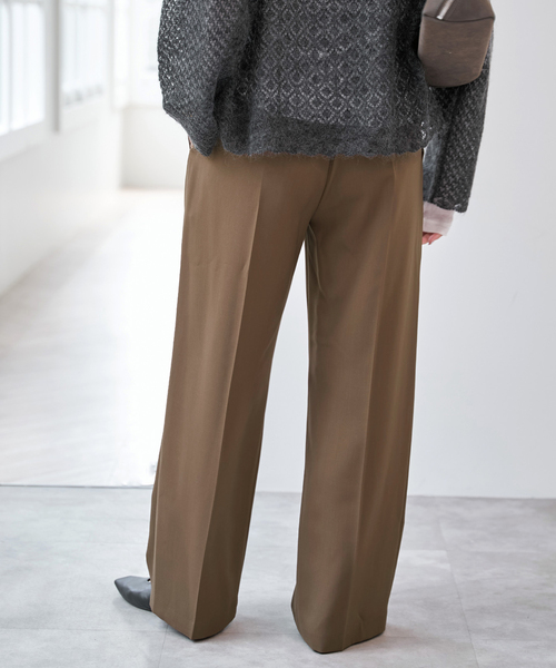 Spick & Span(スピックアンドスパン)の「ソフトタッチイージースラックスパンツ(スラックス・レディース・ネイビー/ベージュ/キャメル・38/36/40/34)」の13枚目の写真