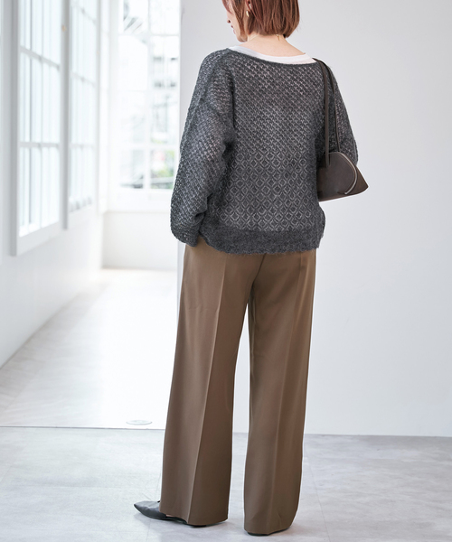 Spick & Span(スピックアンドスパン)の「ソフトタッチイージースラックスパンツ(スラックス・レディース・ネイビー/ベージュ/キャメル・38/36/40/34)」の15枚目の写真