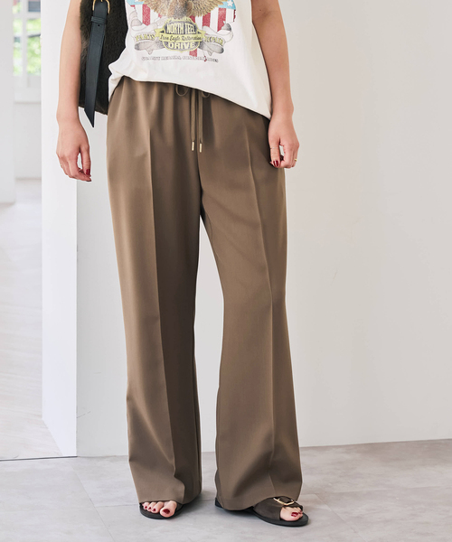 Spick & Span(スピックアンドスパン)の「ソフトタッチイージースラックスパンツ(スラックス・レディース・ネイビー/ベージュ/キャメル・38/36/40/34)」の16枚目の写真